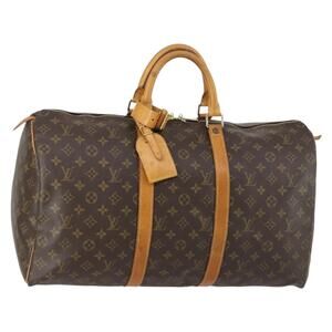 LOUIS VUITTON Monogram Keepall 50 Boston Bag M41426 LV Auth 155568